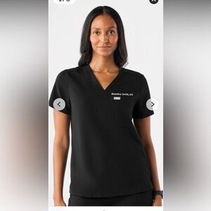 Black Figs Catarina One Pocket Scrub Top
